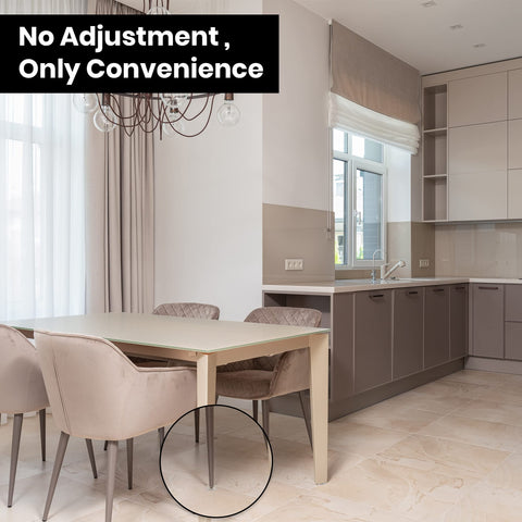 Impromech nylon pad base prevents floor damage