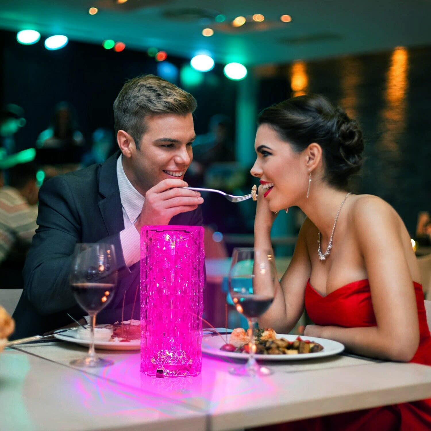 IMQSQIK Crystal Table Lamp makes a great Valentine gift or centerpiece.
