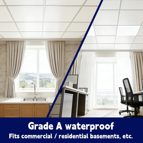 IMXPW PVC drop ceiling tiles 2x4 fire-rated for commercial spaces