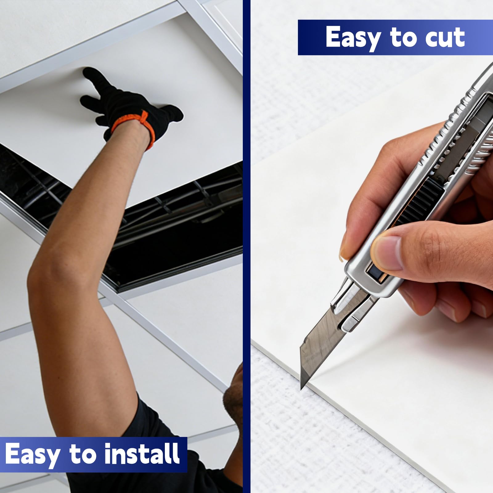 IMXPW PVC drop-in ceiling tiles easy DIY installation on standard grids