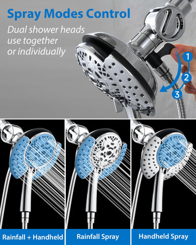 INAVAMZ 10-mode handheld spray for customized water pressure and relaxation