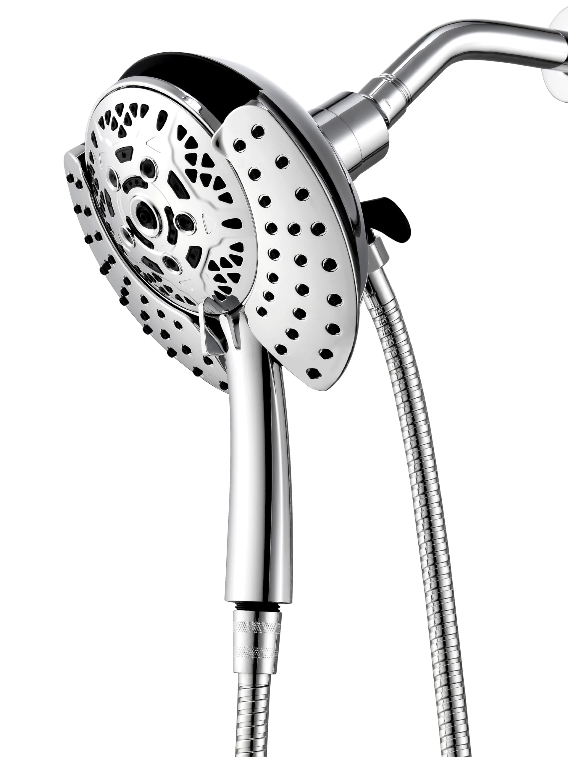 INAVAMZ 2-in-1 shower head with handheld and rain options for spa-like showers.