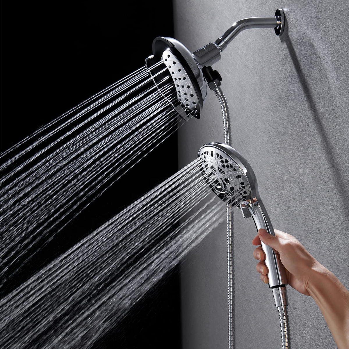 INAVAMZ 7-2-inch rain shower head provides wide coverage for a refreshing shower.