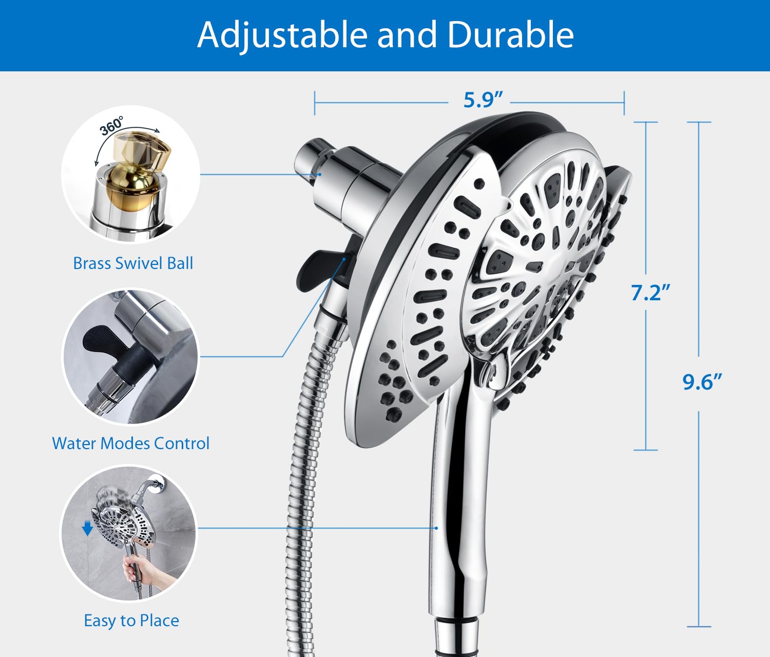 INAVAMZ ABS body with electroplated handle for durability and style