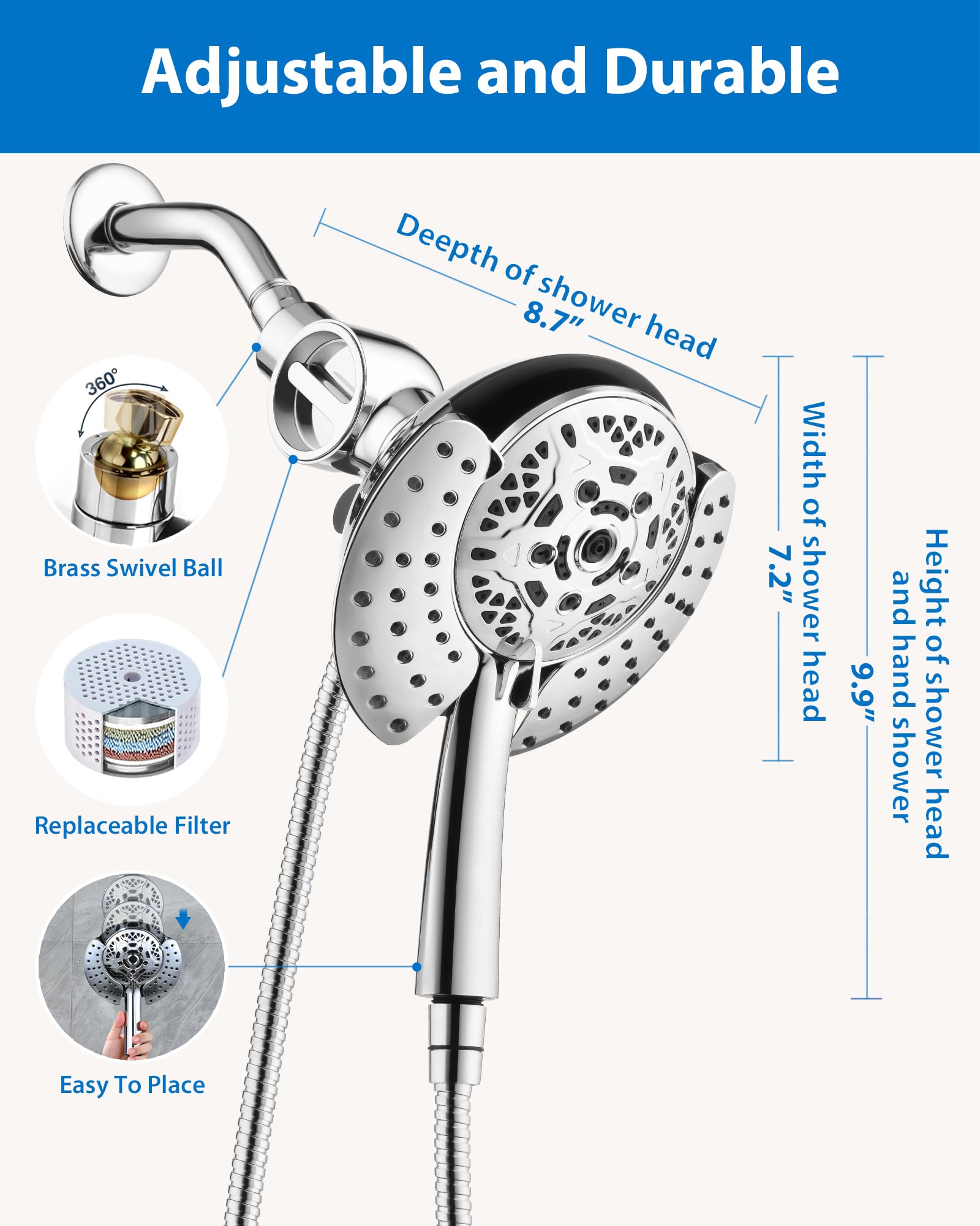 INAVAMZ chrome finish adds a sleek touch to modern bathrooms