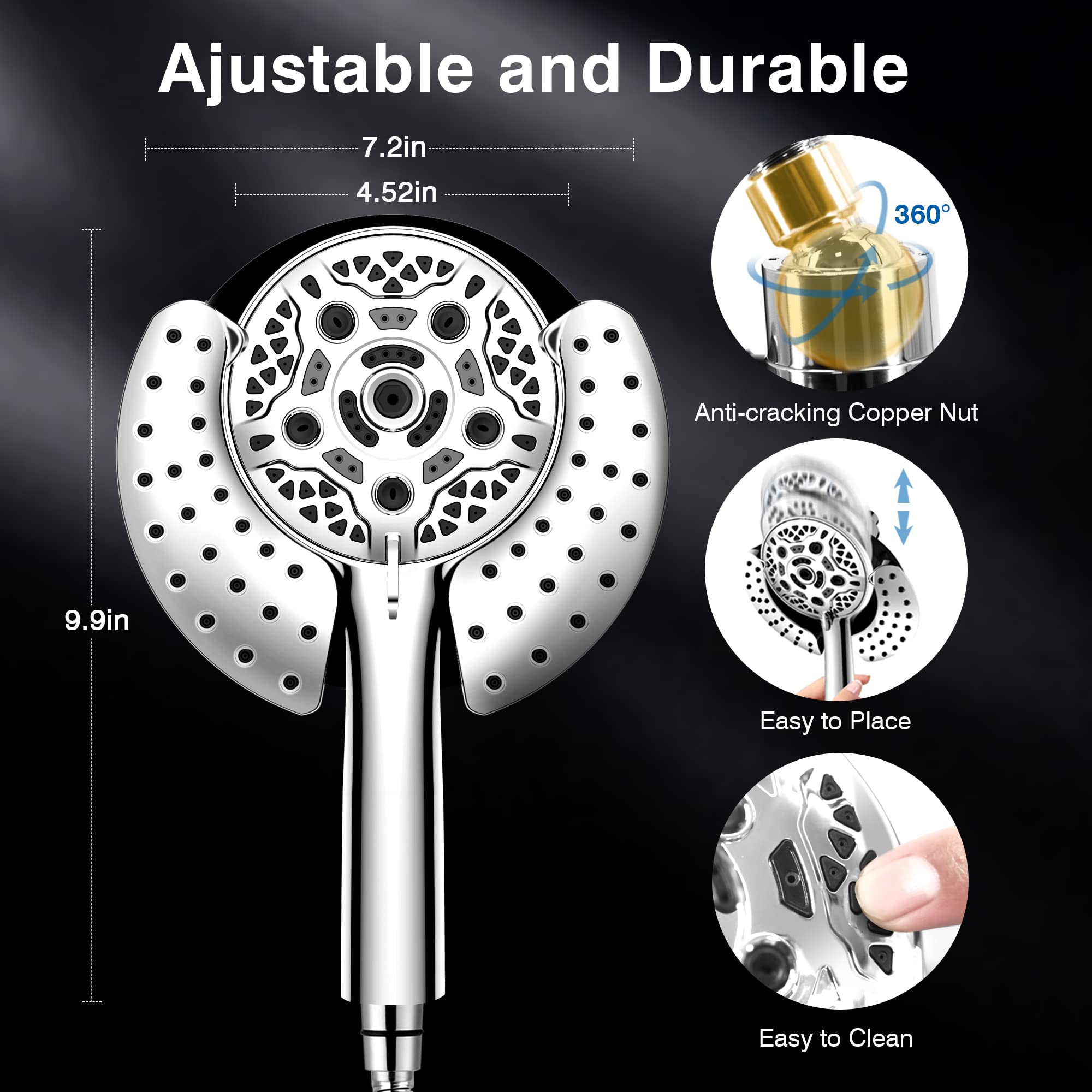 INAVAMZ complete shower head set ready for installation and daily use.