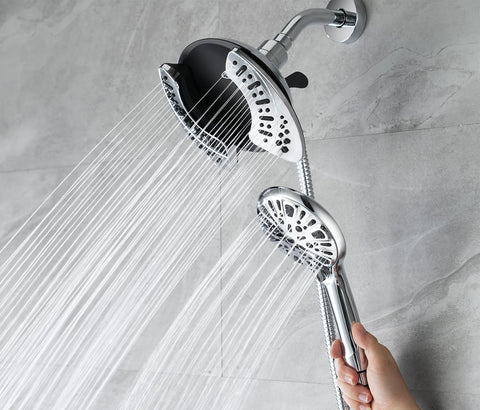 INAVAMZ handheld shower head with hose for flexible rinsing