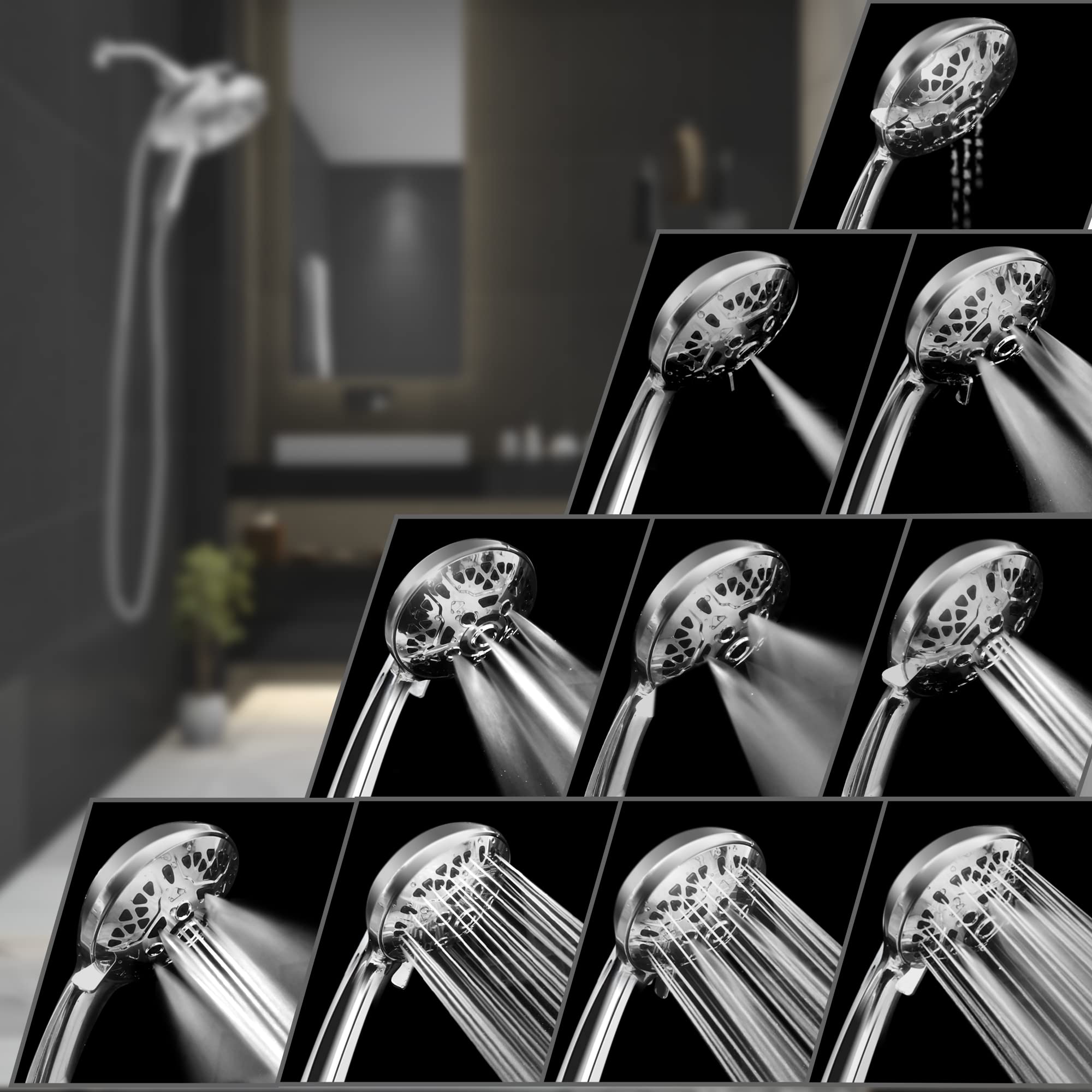 INAVAMZ handheld shower head for targeted cleansing.