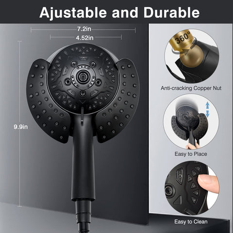 INAVAMZ rotatable stainless steel hose end prevents tangles during use.