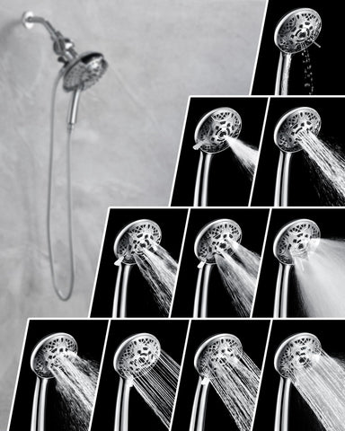 INAVAMZ shower head with built-in filter purifies water for skin and hair