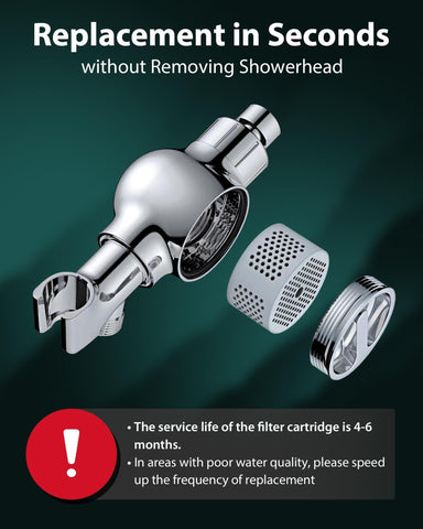 INAVAMZ shower filter maintains water pressure during installation and removal