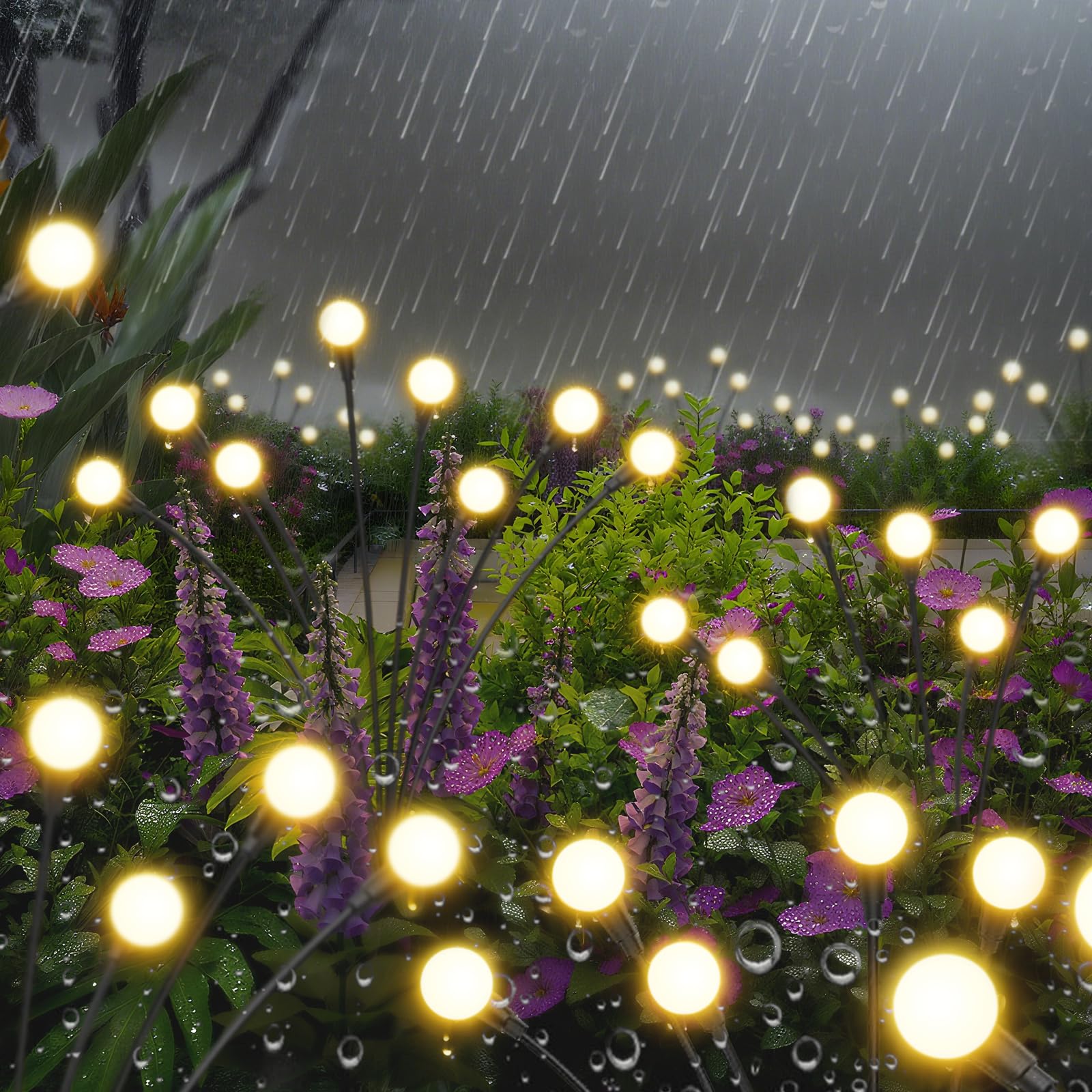 inBoboli Solar Firefly Pathway Lights line a walkway for safe, welcoming entries.
