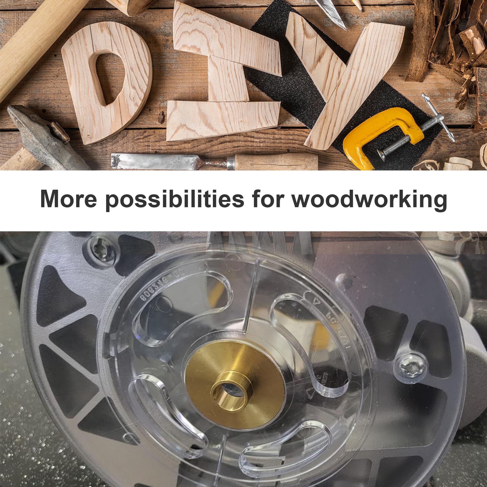 inBovoga eight-size brass bushing kit for routing versatility