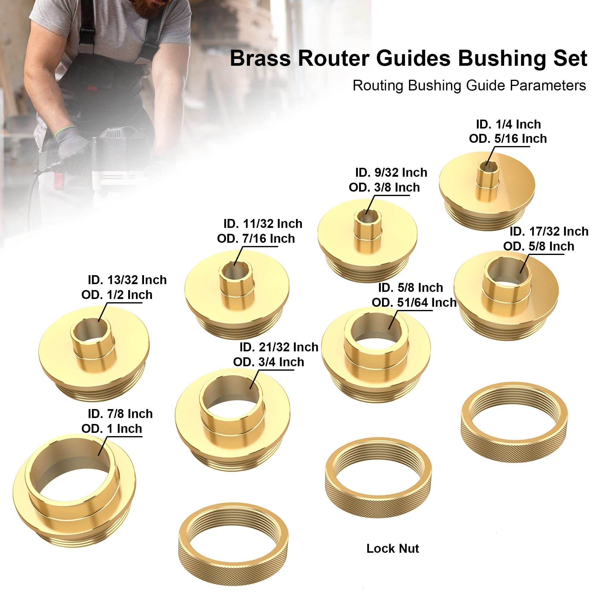 inBovoga precision bushings shown for Porter-Cable base compatibility