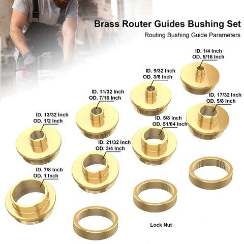 inBovoga precision bushings shown for Porter-Cable base compatibility