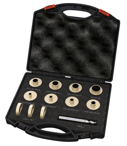 inBovoga brass router bushing set with 11 pieces for precise template work