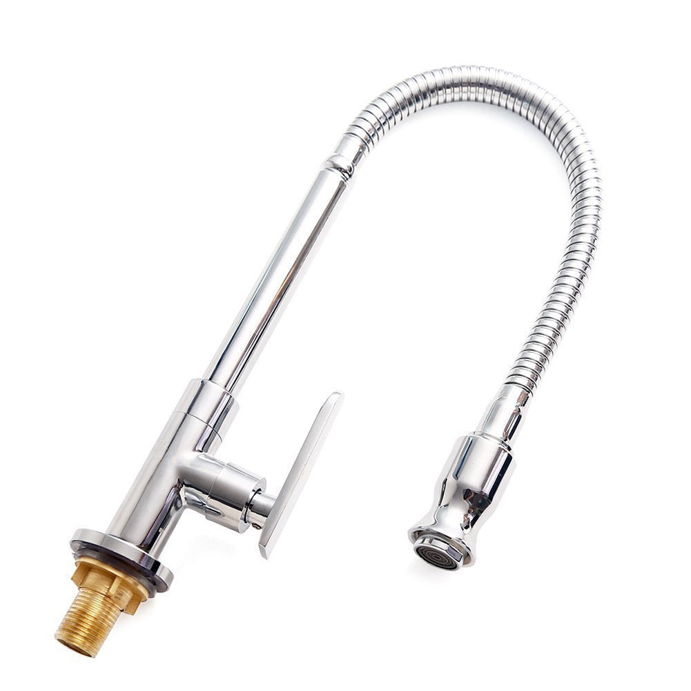 Inchant 360° rotatable outdoor faucet head for flexible reach and easy bucket filling.