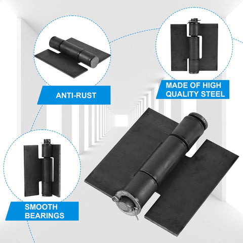 Inchoco butterfly hinges 270-degree swing for versatile gate movement.