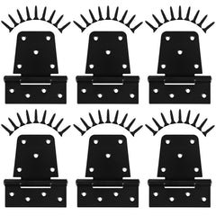 Inchoco heavy-duty gate hinges with black iron finish for outdoor gates