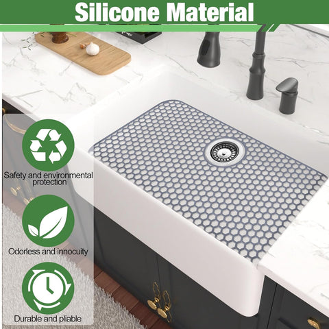 Inchoco Sink Protectors Mat hollow drainage design promotes fast water runoff.