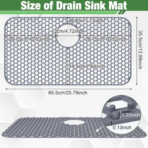 Inchoco Sink Protectors Mat soft silicone surface is easy to clean and gentle on dishes.