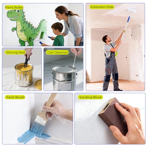 INCLY 11-inch paint tray and liners simplify paint loading and cleanup.