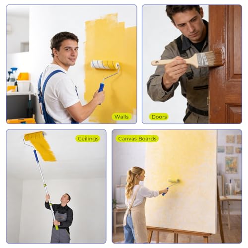 INCLY 9-inch roller frame offers sturdy support during painting.