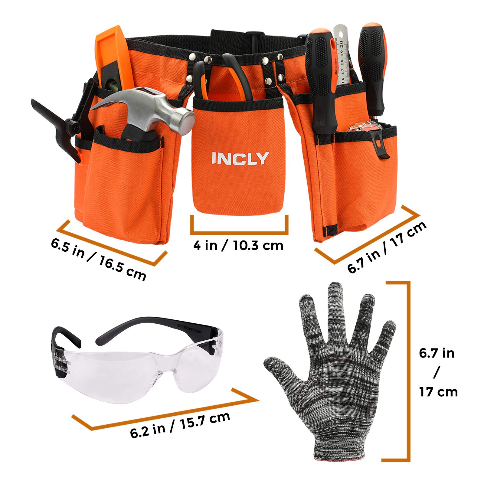 INCLY 95 PCS Kids Real Tool Set screwdriver: kid-friendly grip for simple repairs.