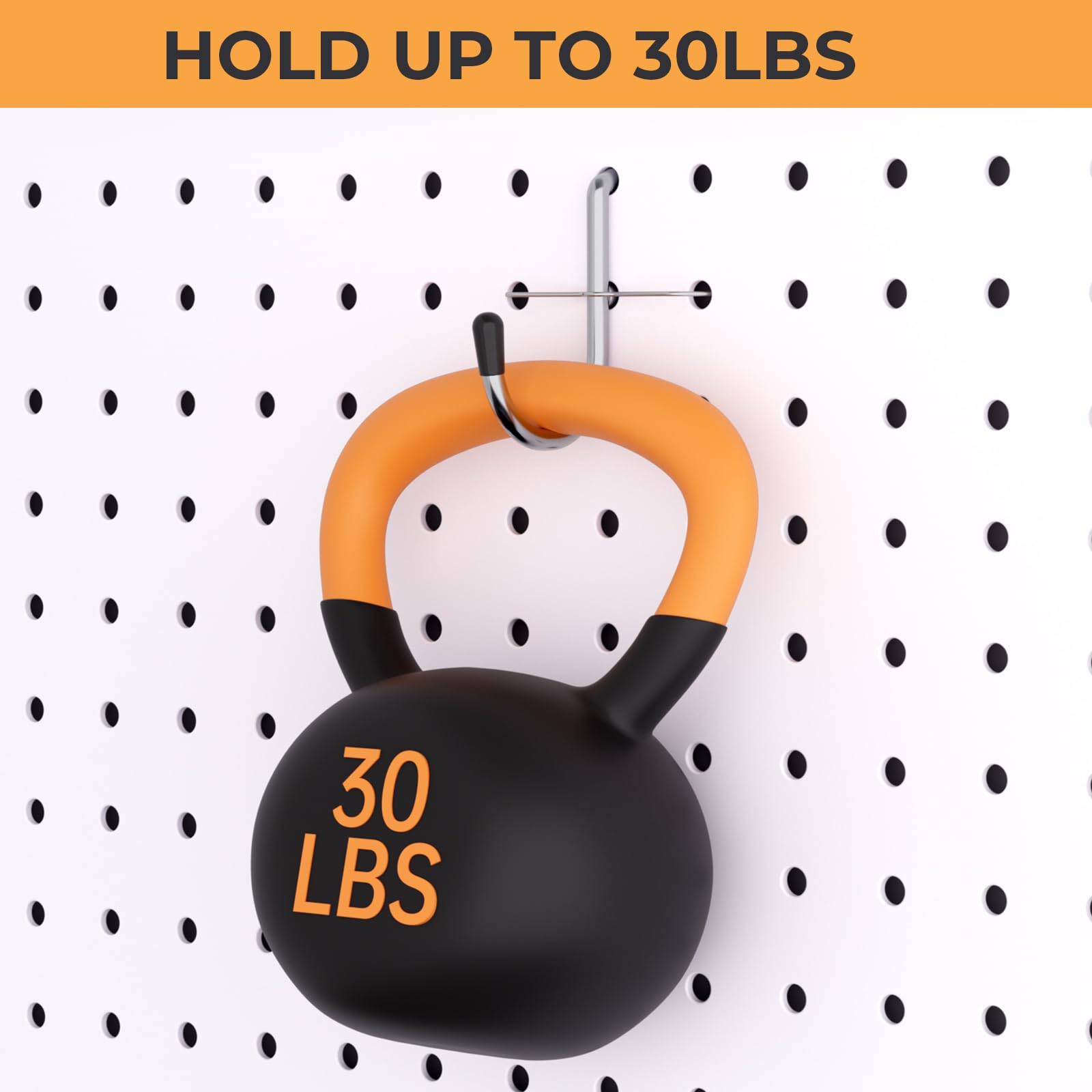 INCLY hardened steel pegboard hook delivers durability for daily tasks.