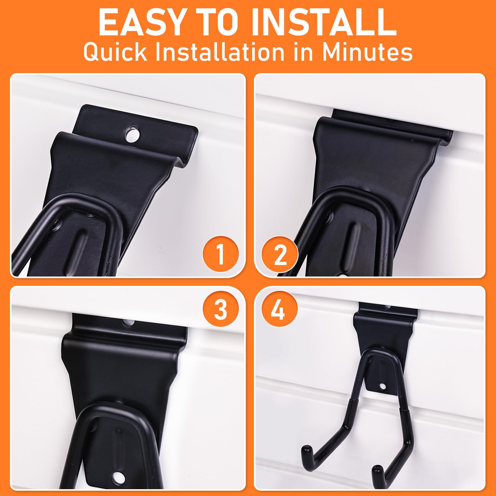 INCLY medium U-hook and large J-hook providing strong support for bulky items