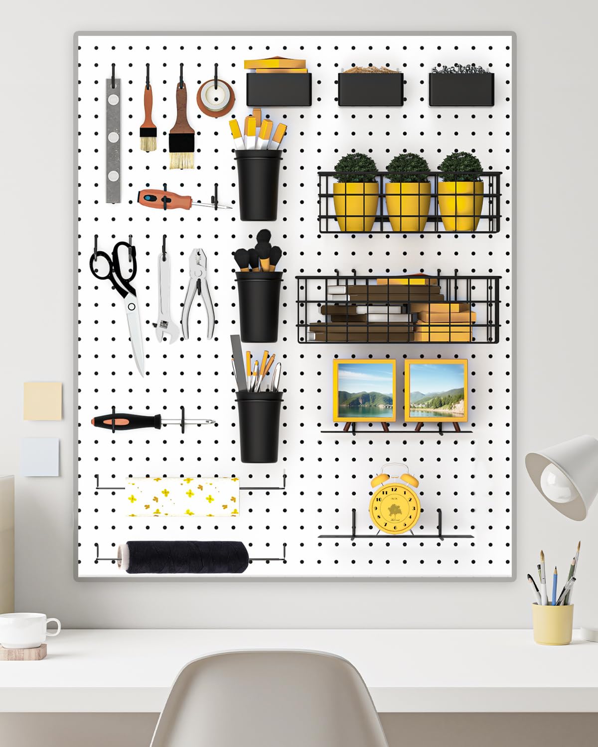INCLY pegboard accessories kit complete 30 piece organization set