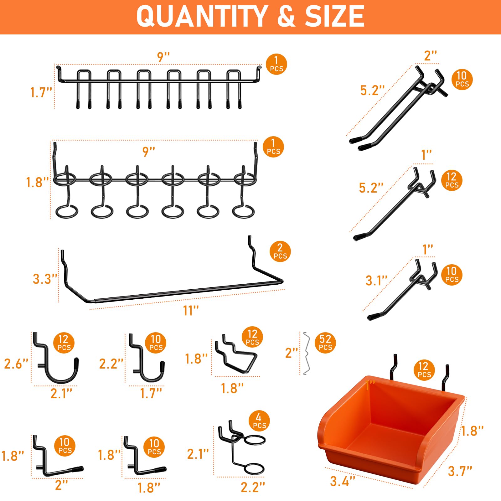 INCLY assembly hardware and guide included for easy installation.