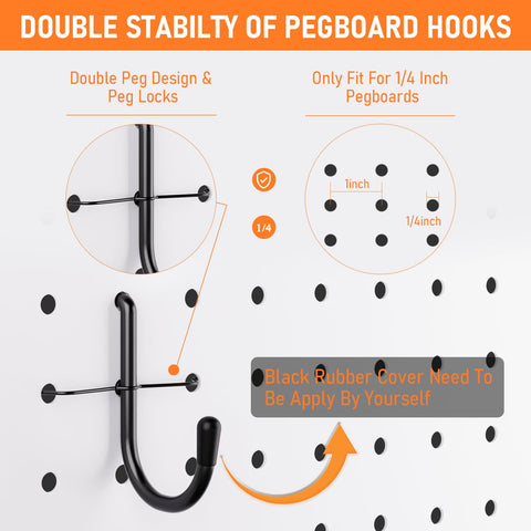 INCLY curved, angled, and straight hooks offer versatility.