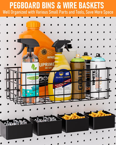 INCLY pegboard curved hooks set offers flexible hanging options for tools