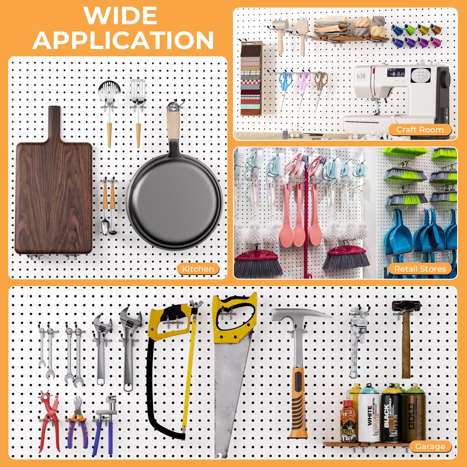 Perfect for organizing garage, kitchen, and craft spaces with INCLY.
