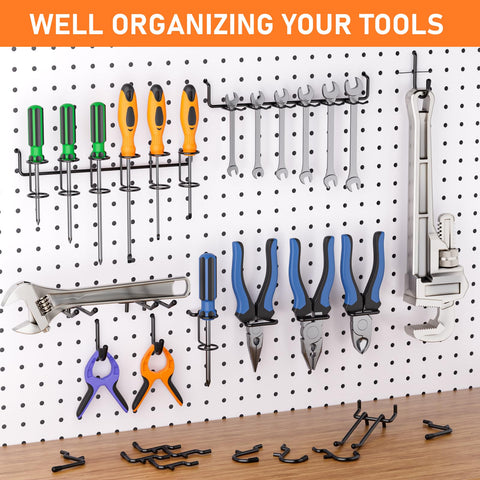 INCLY compact pegboard kit for garage organization.