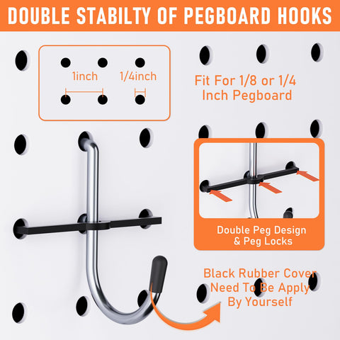 INCLY pegboard-locks keep hooks fixed securely on boards