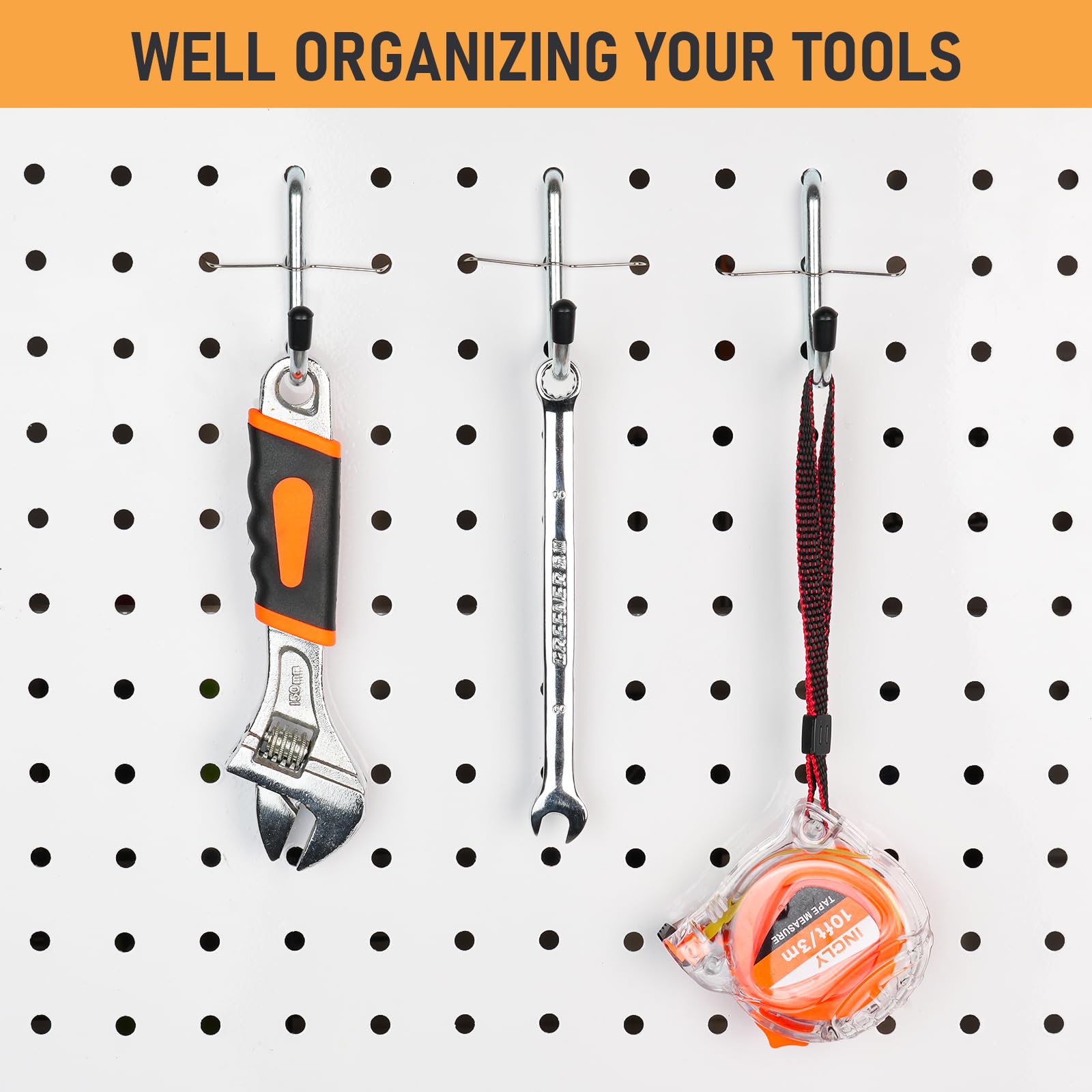 INCLY pegboard organizer solution for versatile storage and display.