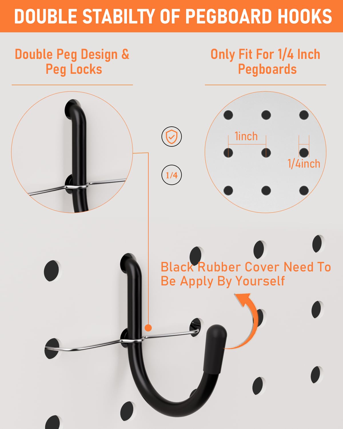 INCLY tool rack on pegboard, versatile storage for multiple tools