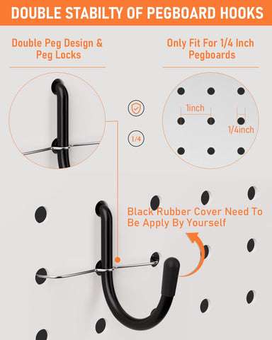 INCLY tool rack on pegboard, versatile storage for multiple tools