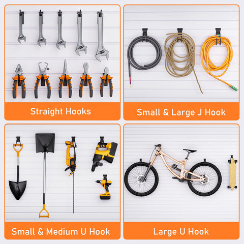 INCLY space-saving slatwall organization design freeing wall space