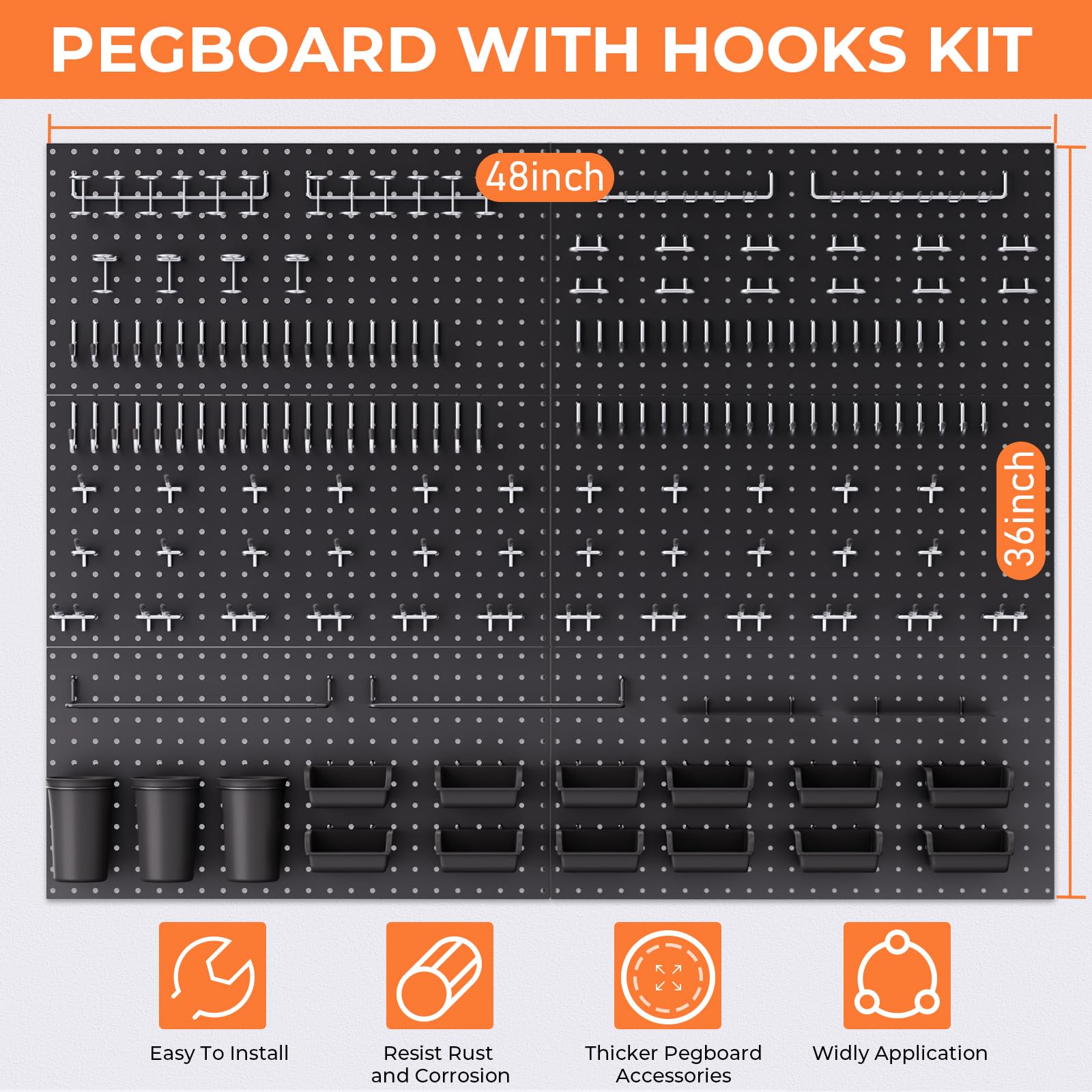 INCLY wall mount installation guide image displaying hardware and layout.