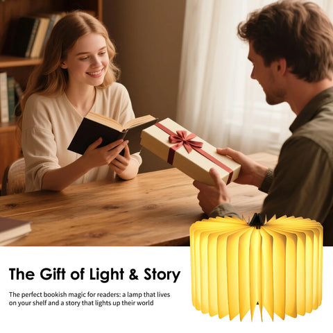 Incolumitas Book Lamp gift box presents a thoughtful bookish gift.