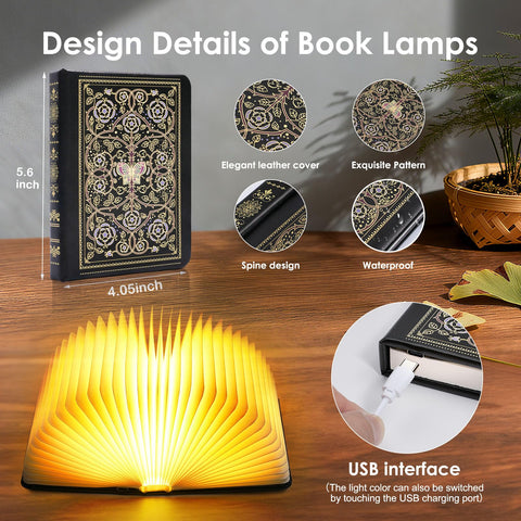 Incolumitas Book Lamp open form glows as a cozy, portable light source.