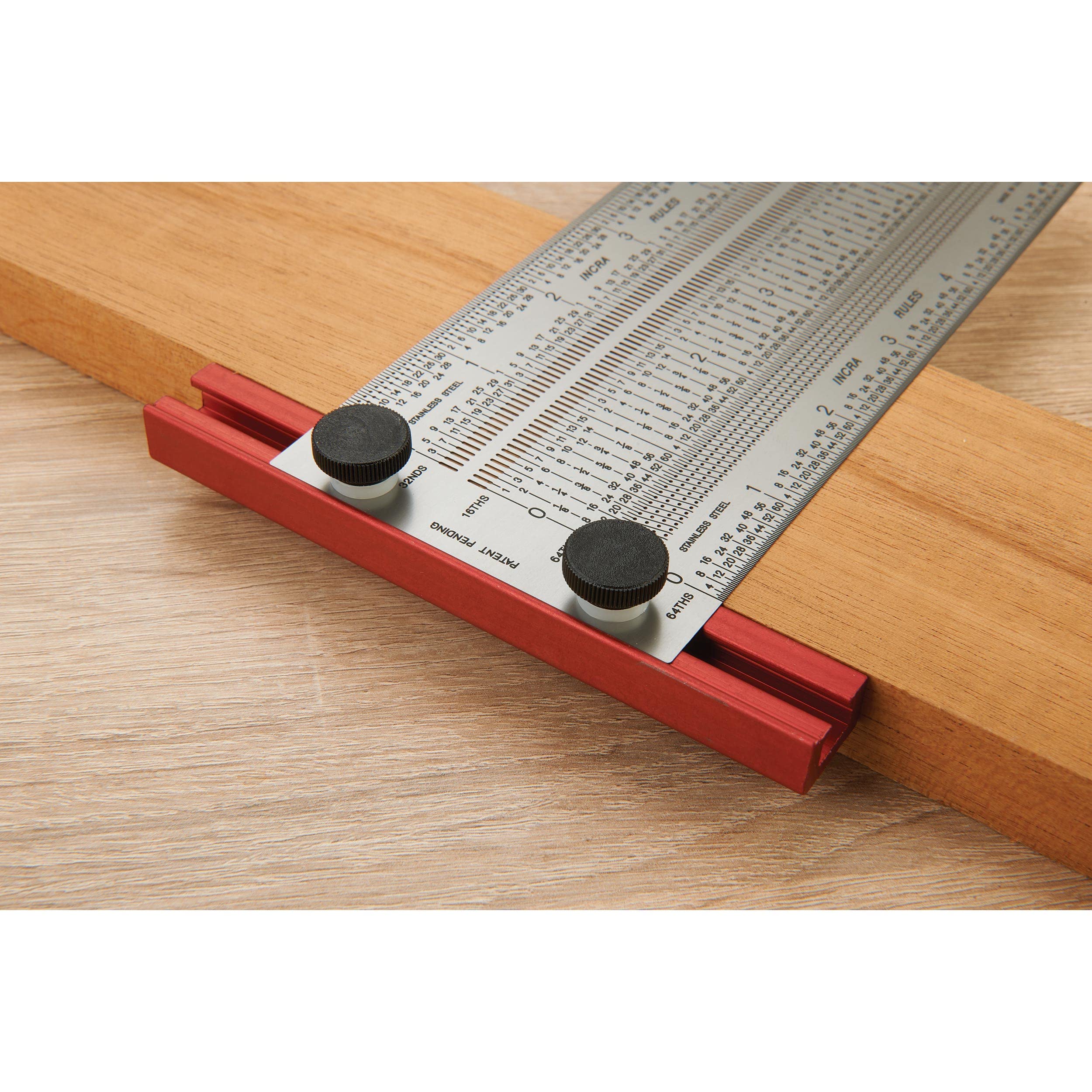 Incra T-Rule06 hole option one hundredth inch enables fine layout marks for detailed work.