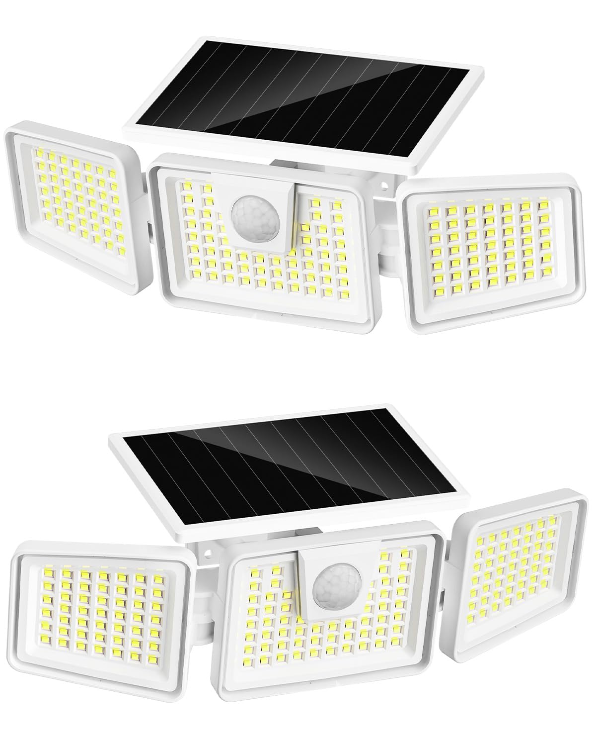 INCX 156-LED solar motion lights outdoor 2-pack illuminate driveways at dusk