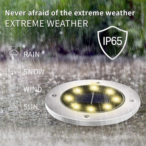 INCX outdoor solar light features IP65 durability for all-weather use