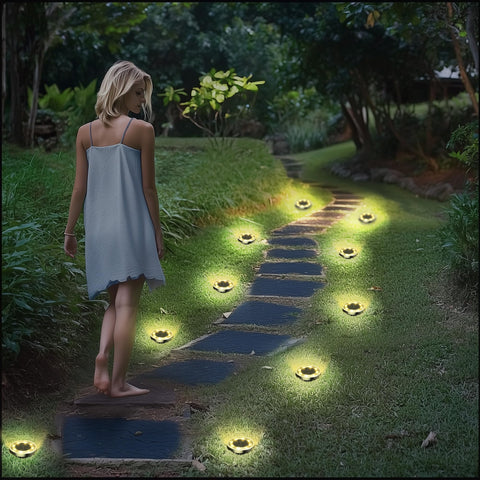 INCX stakes install quickly, enabling fast yard path decoration.
