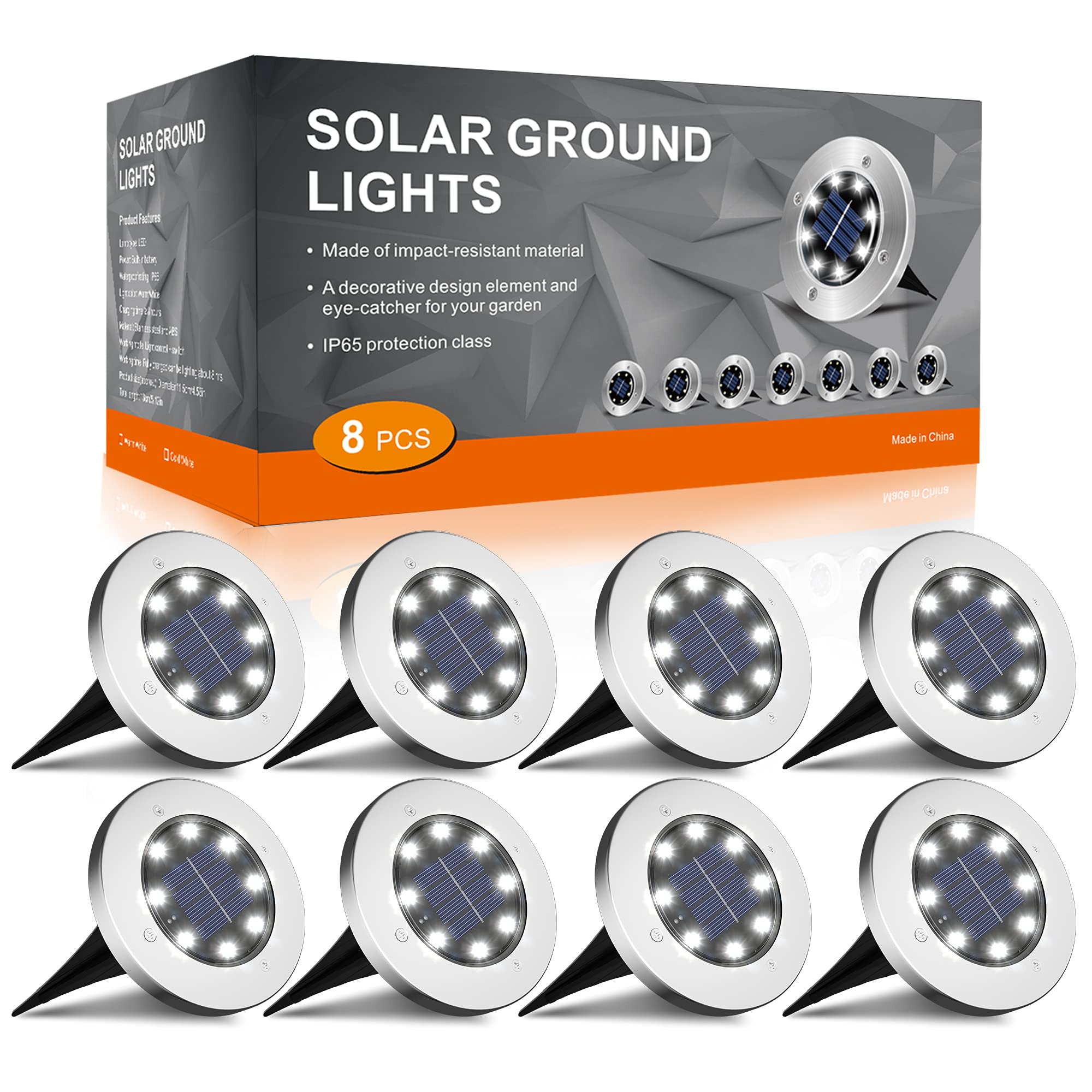 INCX solar light outdoor pack-1 illuminates garden path at night for safe navigation