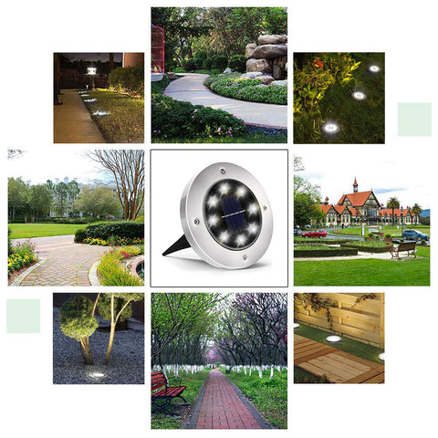 INCX solar lights waterproof installation with ground stake setup